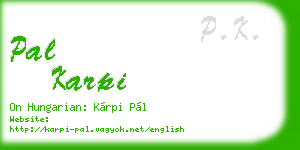 pal karpi business card